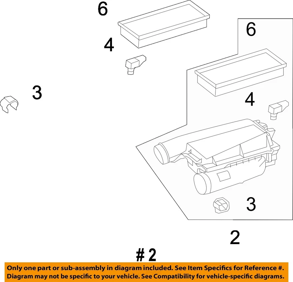 2012 2017 Mercedes CLS550 OEM Pair Air Filter Cleaner With Tubes - Image 4 of 4