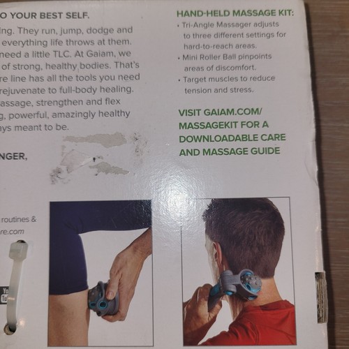 Hand-Held Massage Kit D3 Gaiam Wellbeing New - Picture 4 of 4