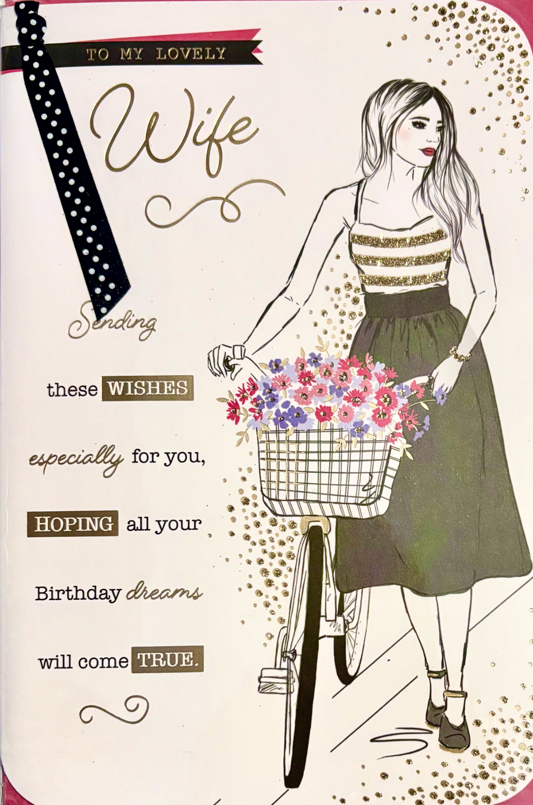 To my lovely Wife Birthday greetings card, brand new