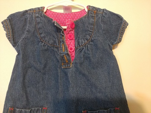 Carter's Baby Girl 12 Months Denim pink Dress  - Picture 5 of 5