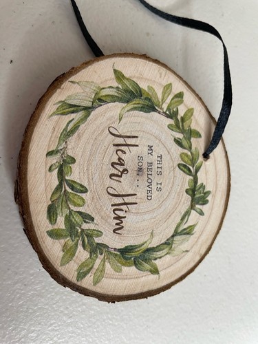 This is My Beloved Son... Hear Him wooden ornament decor Jesus christian Wood - Picture 2 of 3