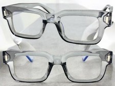 Men's Classic Vintage Retro Style Computer EYE GLASSES Thick Square Gray Frame
