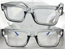 Men's Classic Vintage Retro Style Computer EYE GLASSES Thick Square Gray Frame