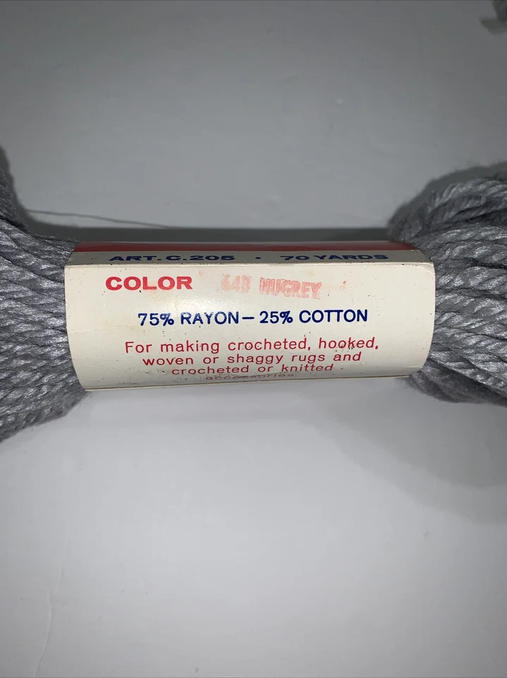 DE COLECCIÓN ABRIGOS Y CLARK’S Alfombra Hilo Gris 70 Yardas NUGREY 75% RAYÓN 25% ALGODÓN LOTE DE 3 Foto 4 de 4