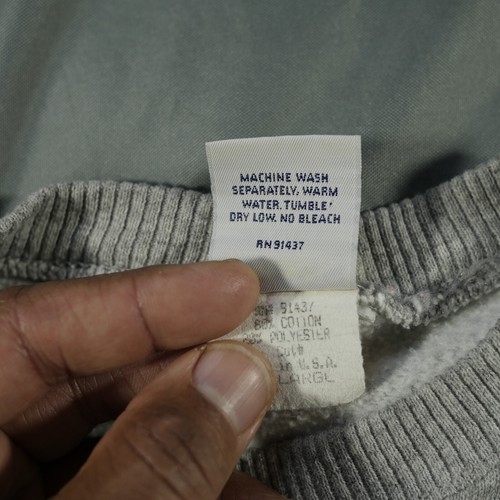 Vtg Guess Sweater Mens Extra Large Gray Sweatshirt Big Logo Spell Out USA Baggy - Picture 6 of 14