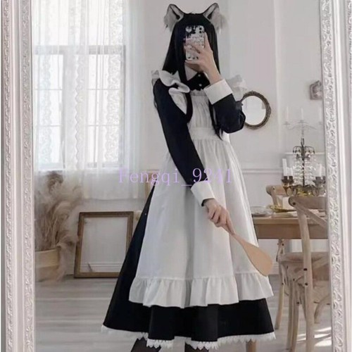 HOT Maid Outfits Costume Halloween Party Cosplay Uniform SuitWomen Long Dress - Picture 3 of 11