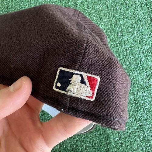 VTG 90s New Era MLB New York Yankees Faded Navy 98 World Series Fitted Hat 7 1/2 - Picture 8 of 11