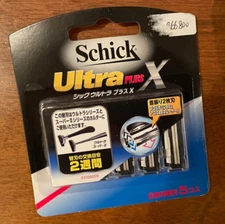 Schick Ultra Plus X Replacement Blades 5 total cartridges 2 blades per cartridge