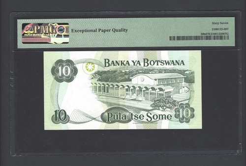 Botswana 10 Pula ND(1999) P20b Uncirculated Grade 67 - Picture 2 of 2