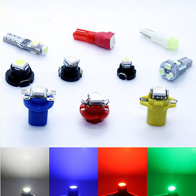 10 X Tachobeleuchtung LED Sockel Bax B8.5D B85d weiß blau Tacho B83d B84d T5 T3 