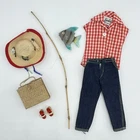 Vintage Barbie Doll Clothes - #967 Picnic Set With Fishing Pole