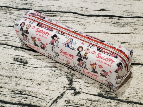 Snoopy Pencil Bag Case Pen Box Cute Dog Soft Gift Black FRIENDS Gift 70th Years - Picture 25 of 28