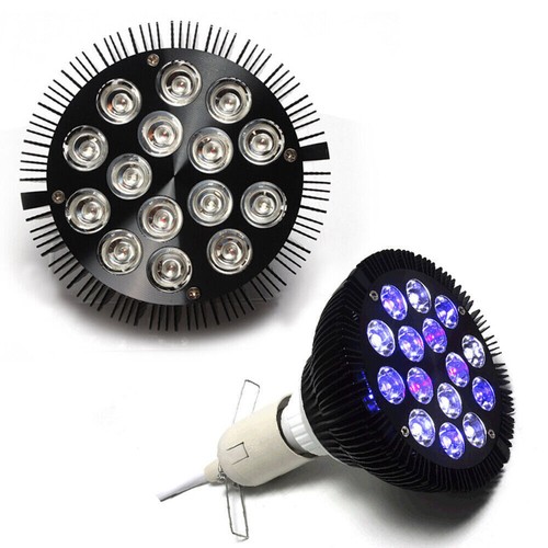 E27 LED Aquarium Spotlight Bulb Full Spectrum Fish Tank Marine Plant Lamp 12-54W - Picture 2 of 5
