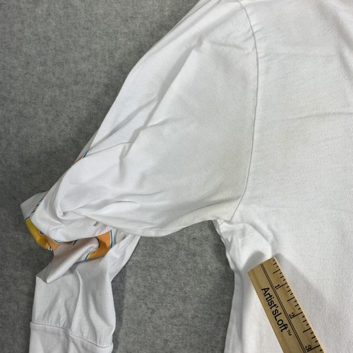 T & C Surf Design Hawaii Long Sleeve White T-Shirt Men’s Medium Flames Surfer - Picture 10 of 10