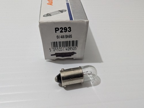 6v 4w BA9S P293 bayonet panel globe bulb 293 dash warning 6 volt lucas LLB293 - Imagen 1 de 2