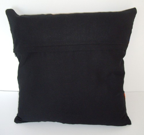 New Handmade Cotton Batik & Woven Textile Upcycled Patchwork Cushion Cover - Picture 2 of 4