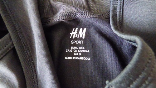 HM Sport Tank Top Vest Black Jersey Front Half Zip Racer Back Fitness Gym Size L - 第 2/15 張圖片