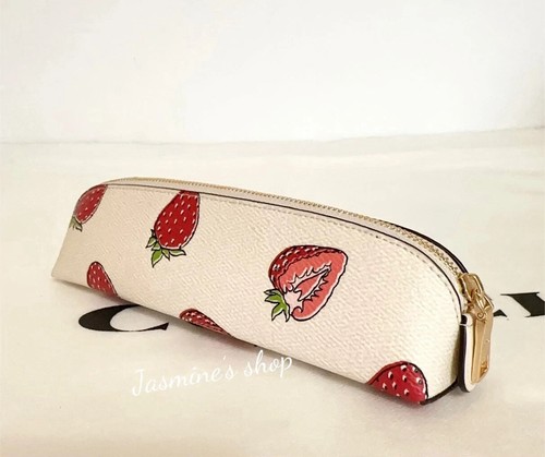 NWT COACH Pencil Case with Heart/strawberry/snoopy print CAP08/CZ206/CBT17/CP380 - Picture 4 of 35