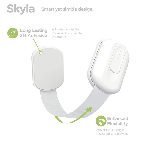 SKYLA HOMES Baby Safety Cabinet Locks 8-Pack – No Screws, Easy 3M Adhesive - Picture 5 of 9
