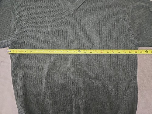 Cutter & Buck V-Neck Sweater Men’s Size XL Green 100% Cotton Preppy - Picture 6 of 8