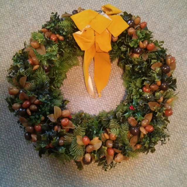 000 Large Vintage Plastic Fruit & Nut Wreath 26 Inches Across eBay