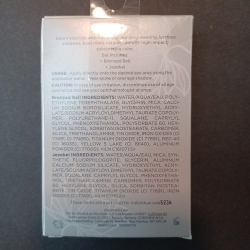 Stila Liquid Eye Shadow Duo "Razzle-Dazzle" 2x0.153 fl oz Bronzed Bell & Jezebel - Picture 3 of 6