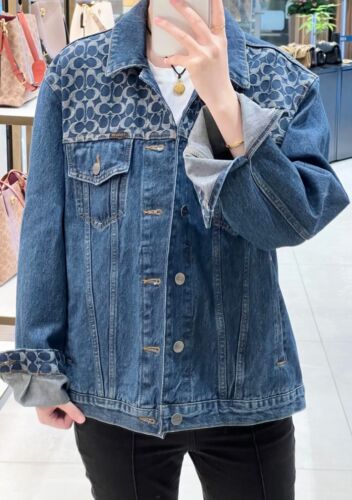 NUEVO CON ETIQUETAS Mujer Hombre Azul Denim Chaqueta Azul Algodón Orgánico - Imagen 19 de 19