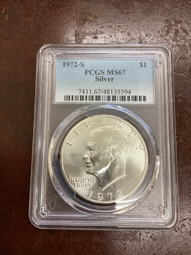 1972 S PCGS MS67 Silver Ike Dollar