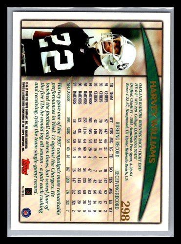 1998 Topps Football # 161 - 360 - Pick Your Card! - Picture 276 of 394