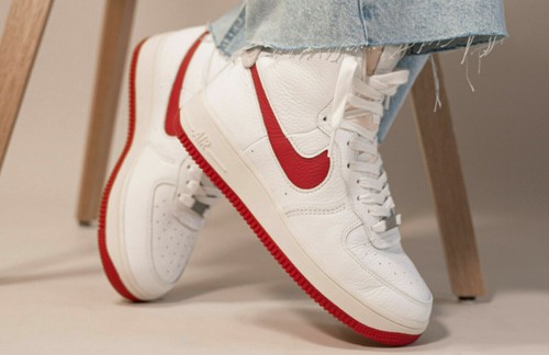 Nike Air Force 1 High Retro Sculpt Size 6.5 Summit White Red DC3590 100 New - Picture 9 of 9