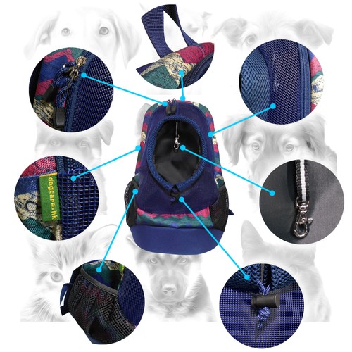 Dog Cat Carrier Mesh Outdoor Backpack Pet Travel Bag Puppy Knapsack Small Size - Picture 11 of 37