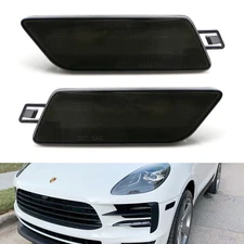 Smoked Lens Bumper Side Marker Light Housing Replacement For 14-up Porsche Macan