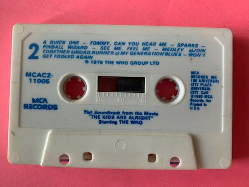 The Who - THE KIDS ARE ALRIGHT - Cassette Tape - PLAY TESTED - Picture 5 of 6