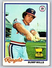 1978 Topps #23a Bump Wills VG-EX Texas Rangers  ASR, Corners