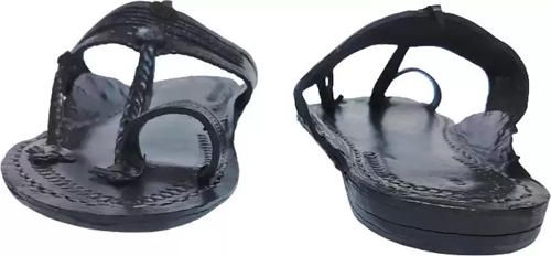 Mens Jesus sandal kolhapuri buffalo leather flat jutti KM65 fashion US size 7-11 - Picture 6 of 7