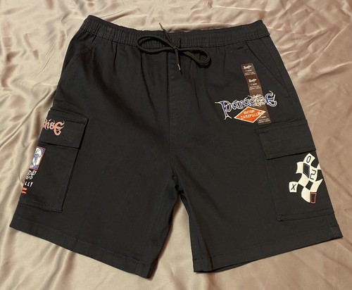 *NEW* Brooklyn Cloth Graphic Desigh 98% Cotton Navy Blue Cargo Shorts Men's, M