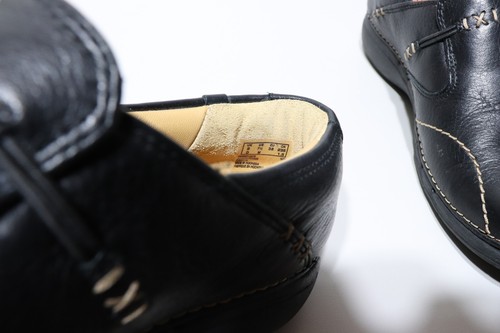 Clarks Artisan unstrukturiert unschlaufe schwarz Leder Damen 7,5 Pantoletten Clogs Schuhe - Bild 8 von 8