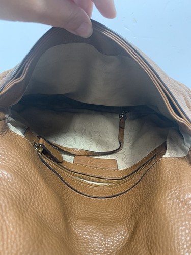 Michael Kors Bedford Convertible Tasseled Soft Leather Shoulder Bag Medium Brown - Picture 4 of 5