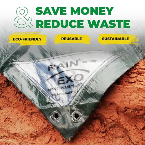 Heavy Duty Poly Tarp | 150 Gsm | Water & Uvproof | Furniture Cover | 3layered Cr - Picture 8 of 8