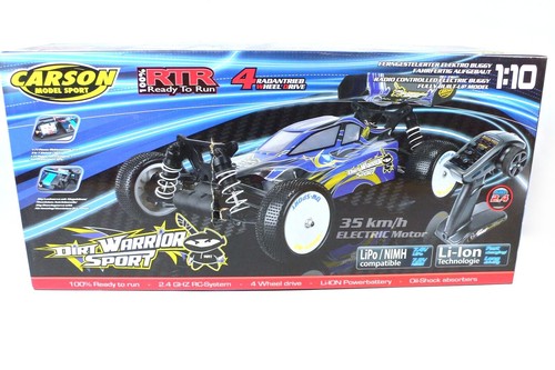 Carson Dirt Warrior Sport 1:10 4WD Off-Road Buggy RC-Auto Blau 2,4GHz RTR NEU