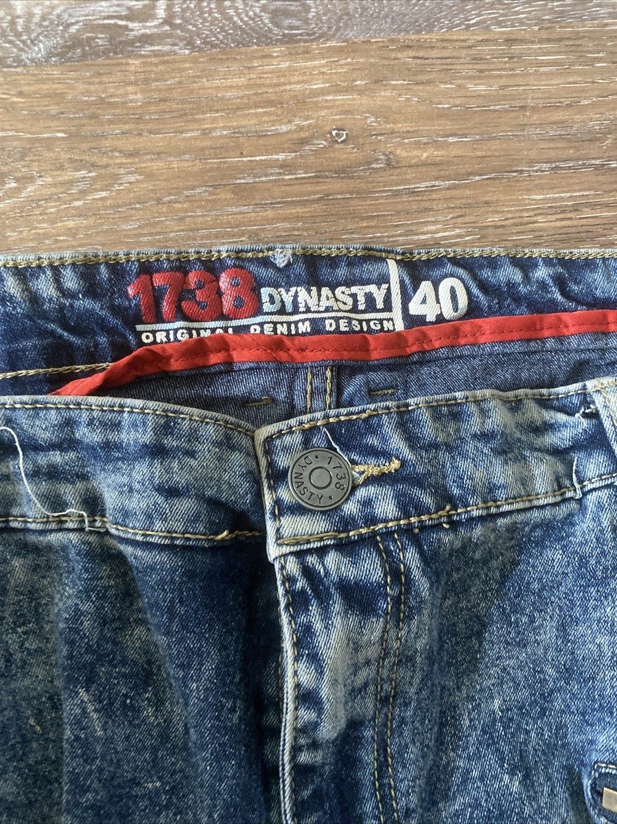 the ＪＥＡＮＳ 1738 Dynasty Jeans Mens 40 Blue Acid Wash Original Denim