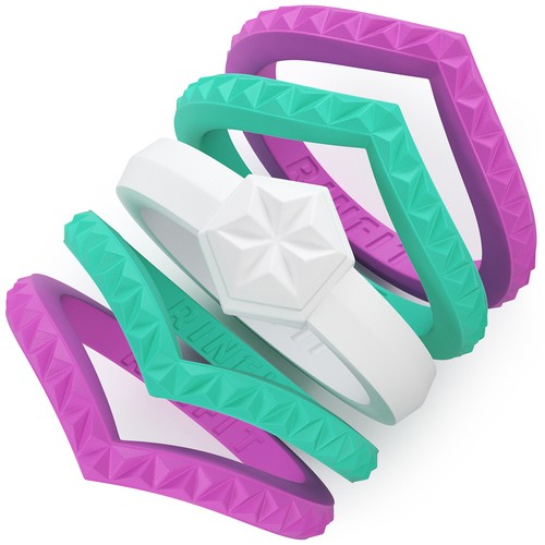 Silicone Wedding Rings for Women by Rinfit. Comfortable & Durable 5 Rings Set - Picture 11 of 19