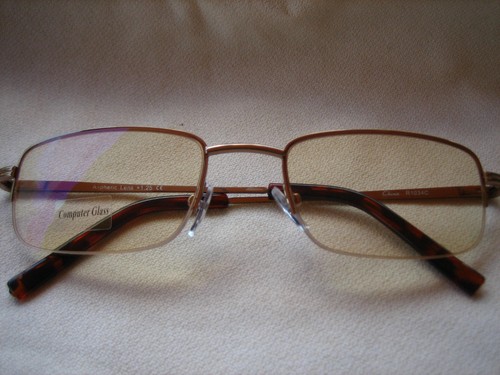 METAL HALF FRAME COMPUTER READING GLASSES W/ CASE Any Strenght 0.00-3.00 #1034C - Picture 11 of 30