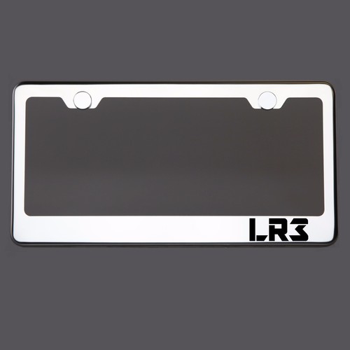Polish Mirror License Plate Frame LR3 Laser Etched Metal Screw Cap - Bild 1 von 8