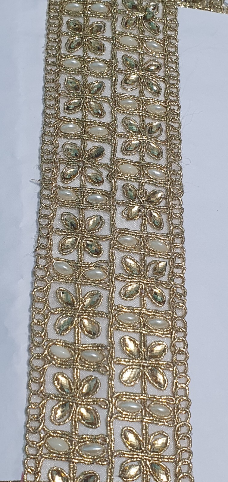 Gold  Bridal Lace beautifull Trim Ribbon Sewing Craft Wedding  Border 1meter