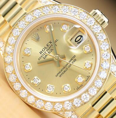ROLEX LADIES DATEJUST PRESIDENT DIAMOND 