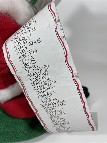 1991 Annalee Santa Puppe Naughty Nice List & Spielzeugtasche mit Etikett 5505 15"X12" selten - Bild 5 von 9