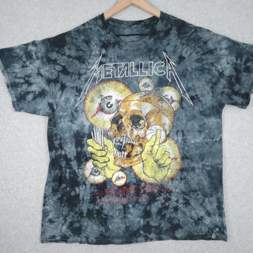 Metallica Shirt Mens XL Pushead Tie Dye Short Sleeve Bravado Cotton Jersey Tee - Picture 2 of 10