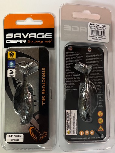 2!! Savage Gear 2.4" 3/8 oz. Structure Gill Swimbaits- Choice of Colors - Picture 7 of 10