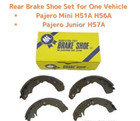 Rear Brake Shoe Set for Mitsubishi Pajero Mini H51A H56A & Junior H57A Japan